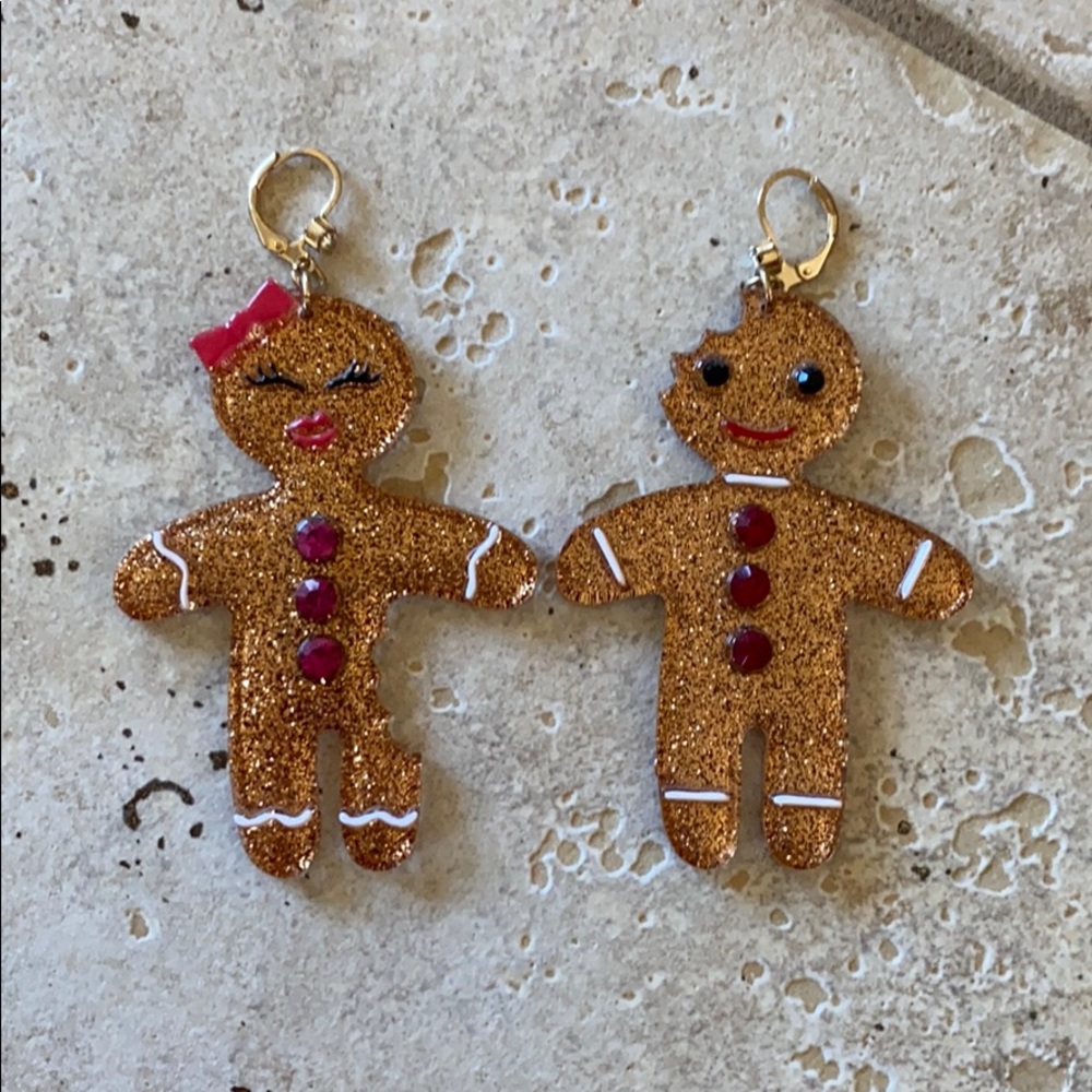 Betsey Johnson gingerbread earrings
